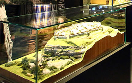 Diorama de poblado prehistórico realizado para el Museo Oiasso en Irún