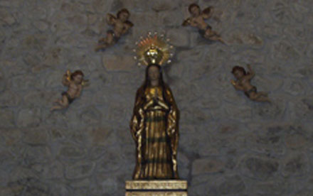 Creación original de Cristo del Sagrado Corazón, Nuestra Señora de los Ángeles y Virgen de la Hermida, para el Balenario de La Hermida